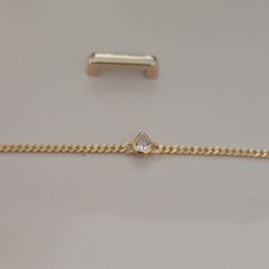 Gold Over Sterling Silver Moissanite Bracelet